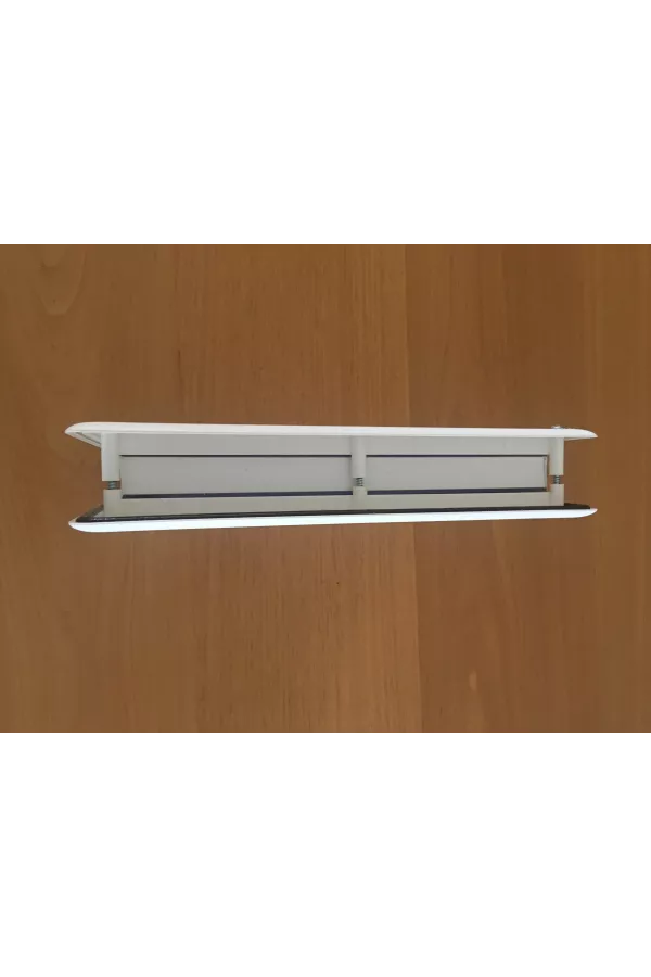 Hublot carré en PVC blanc, double vitrage plexiglas, brouillé, 290 mm