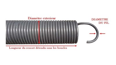 Ressort Traction 670 x 3.5 x 31.2 - Anneaux inclus - MAGUISA Paris - Lot de 2