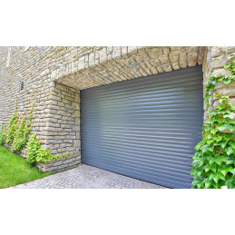 Tablier porte de garage enroulable aluminium lames 77 mm