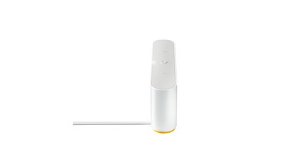 TaHoma switch Somfy — vue de profil, avec son câble