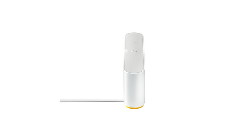 TaHoma switch Somfy — vue de profil, avec son câble