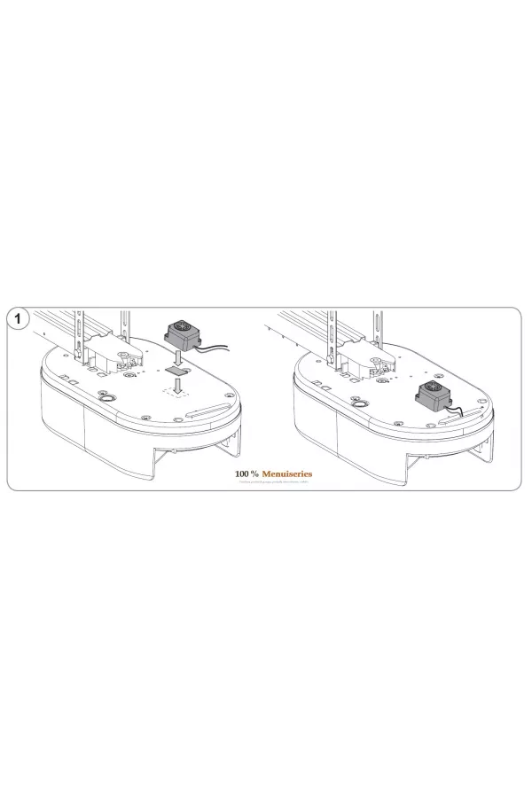 Motorisation Somfy GDK 700 - detail rail et chariot | Occitanie