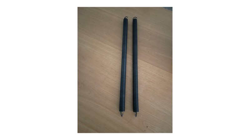 Ressort de traction acier haute resistance MAGUISA Paris - vue laterale avec dimensions