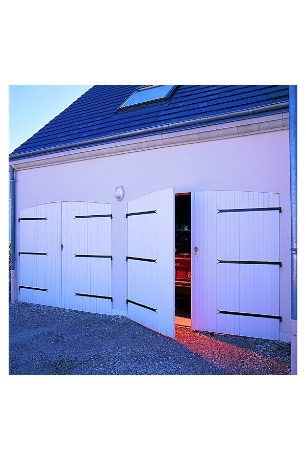 Porte de garage battante en PVC