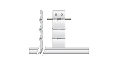 Poignee tirage PVC porte de garage - detail fixation | Normandie