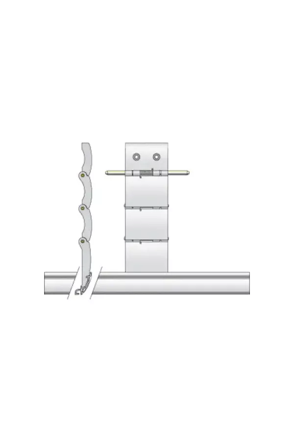 Poignee tirage PVC porte de garage - detail fixation | Normandie