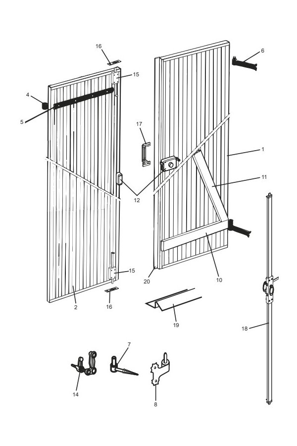 Porte de garage battante sur mesure en PVC — zoom sur les finitions en Provence