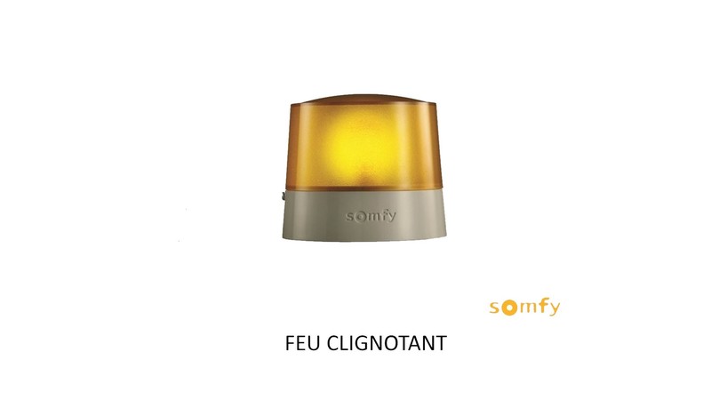 Moteur Somfy Elixo Smart io — feu orange clignotant