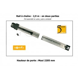 Rail à chaîne en deux parties de 2,9 m - SOMFY 9013812