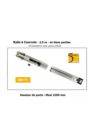 Motorisation porte de garage Somfy Dexxo Optimo 3S IO - vue de face | Hauts-de-France