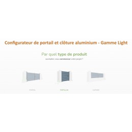 Configurateur de portail et clôture aluminium - Gamme Light