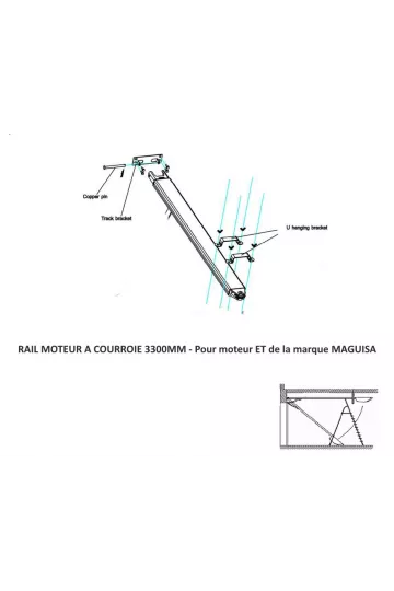 Motorisation MAGUISA pour porte de garage sectionnelle - vue de face | Centre-Val de Loire