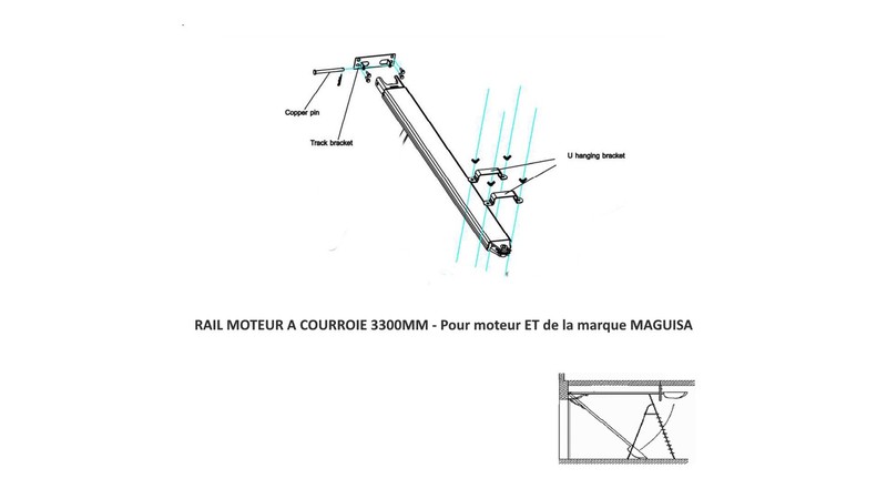 Motorisation MAGUISA pour porte de garage sectionnelle - vue de face | Centre-Val de Loire