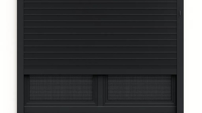 Volet roulant aluminium solaire autonome - vue de face | Nouvelle-Aquitaine