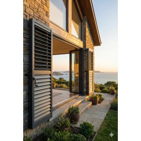 Volet Battant Alu Persienné Sur-Mesure | Lames Orientables Réglables