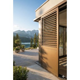 Volet Coulissant Alu Lames Orientables Sur-Mesure | Sur Rail Extérieur