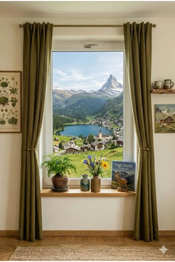 Fenêtre PVC sur mesure châssis soufflet basculant oscillo-battant – vue intérieure