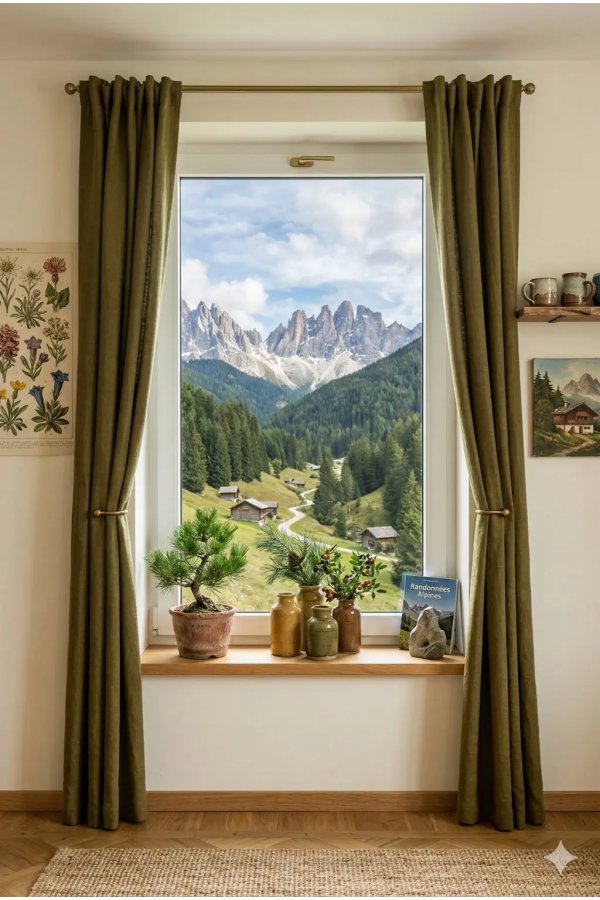 Fenêtre PVC sur mesure soufflet basculant oscillo-battant – vue intérieure avec poignée