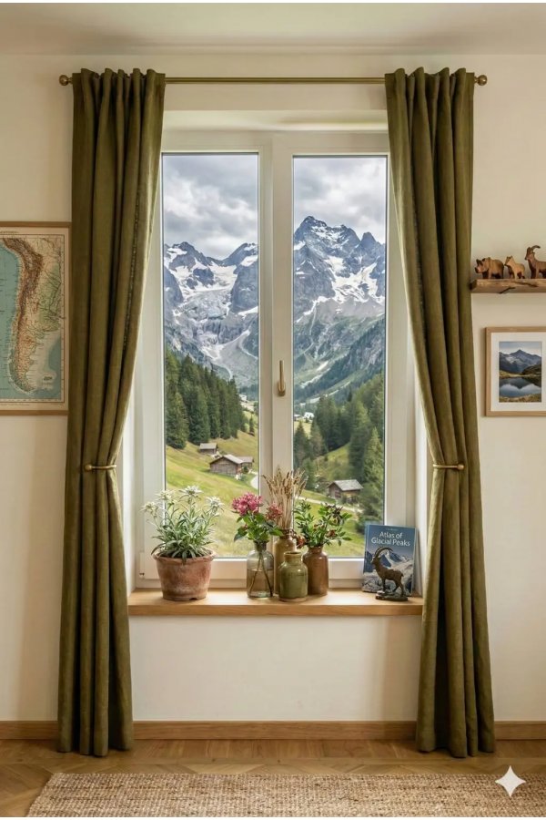 Fenêtre PVC 2 ouvrants oscillo-battant sur mesure – vue intérieure lumière naturelle