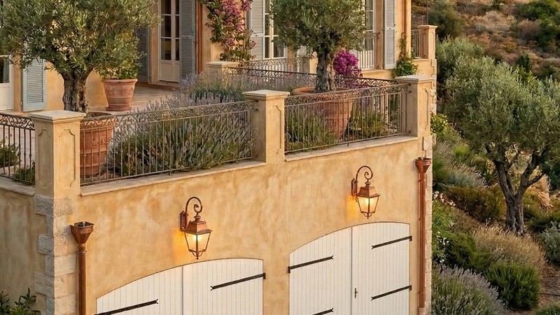 Porte de garage battante PVC deux battants ouverture exterieure sur mesure | Bretagne