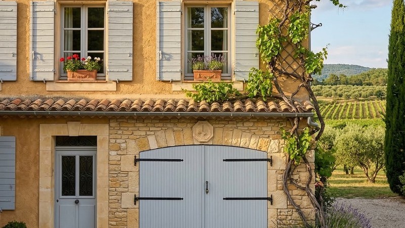 Porte de garage battante PVC deux battants ouverture exterieure sur mesure | Hauts de France