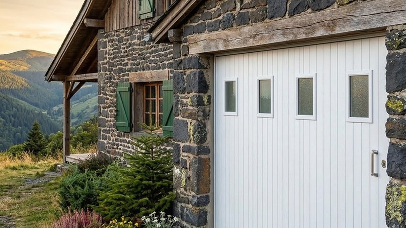 Porte de garage coulissante PVC sur mesure | Bretagne