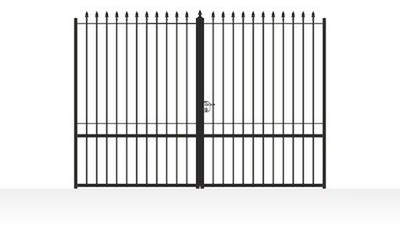 Portail acier ajouré droit style classique - vue technique configurateur