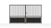 Portail acier droit semi-plein ligne simple - vue technique configurateur