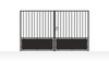 Portail acier droit semi-plein ligne simple - vue technique configurateur