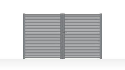 Portail acier ajouré droit style classique - vue technique configurateur
