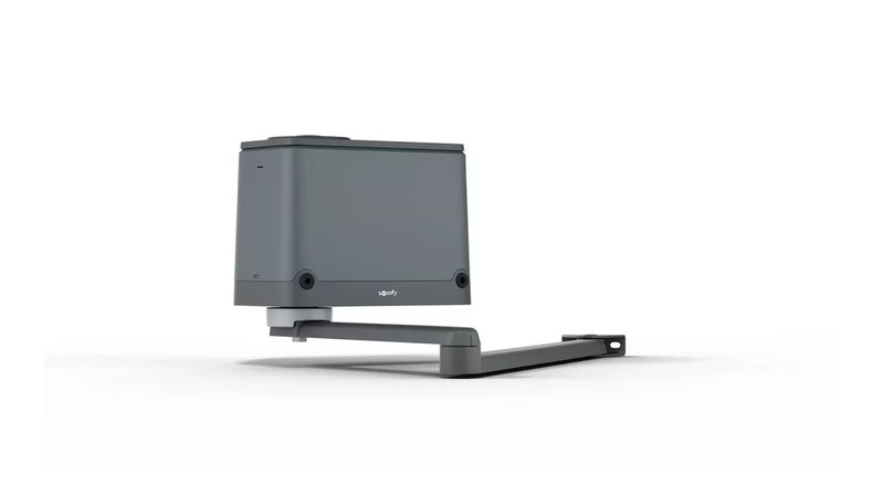 Moteur Somfy Multipro 3S+ io — moteur à bras articulés (vue profil)