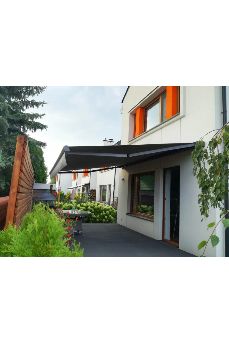 Store banne XXL 12m avancée 4m - toile Dickson 290g Somfy iO radio