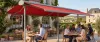 Store banne double-pente Professionnel CHR - bistro de campagne toile rouge