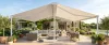 Store banne double-pente Professionnel CHR - ambiance terrasse familiale toile beige