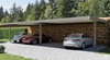 Carport aluminium double pour deux voitures - borne de recharge et rangement