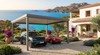 Carport aluminium en bord de mer - villa avec piscine et vue océan