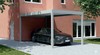 Carport aluminium adossé à une maison - abri voiture autoportée sur mesure
