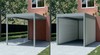Carport aluminium autoporté avec parois latérales fermées - finition anthracite