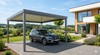 Carport aluminium fermé type box avec portes - double abri voiture