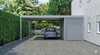 Carport aluminium avec paroi latérale - abri voiture sur mesure