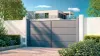 Portail battant motorisé Somfy Ixengo 3S+ io — maison moderne