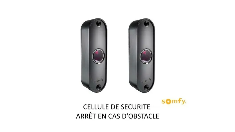 Cellules photoélectriques Somfy — paire de capteurs de sécurité du Pack Ixengo 3S+ (arrêt sur obstacle)