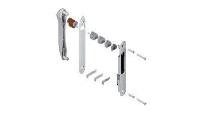Kit fermeture 8299 La Croisée DS blanc pour baie coulissante aluminium