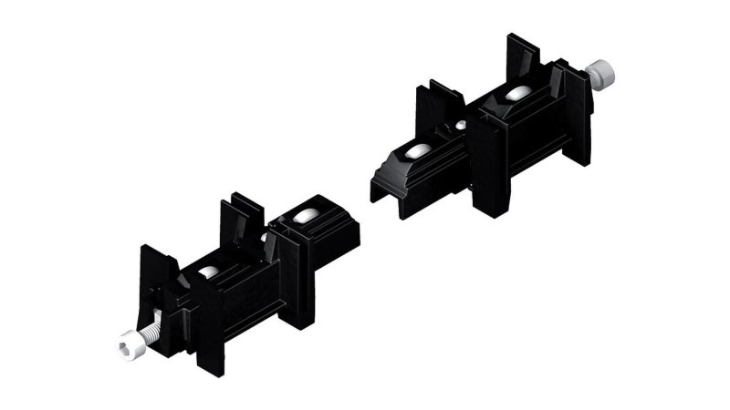 Kit de 2 chariots doubles réglables La Croisée DS pour baie coulissante aluminium