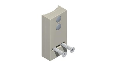 Cale de pose pour verrous 2586 et 2590 - montant profil plat - gris aluminium - La Croisée DS