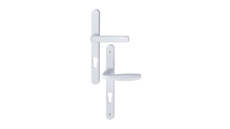 Ensemble de porte HOPPE New York plaque étroite clé I blanc