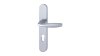 Ensemble de porte HOPPE New York plaque 195 mm clé L argent