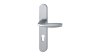 Ensemble de porte HOPPE New York plaque 195 mm clé I aspect inox
