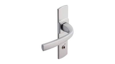 Ensemble de porte Vachette Muze sur plaque 165 mm - condamnation - chromé velours