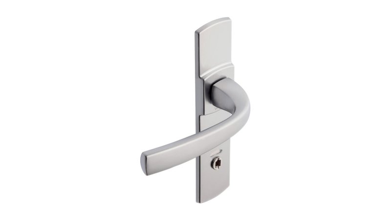 Ensemble de porte Vachette Muze condamnation chromé velours